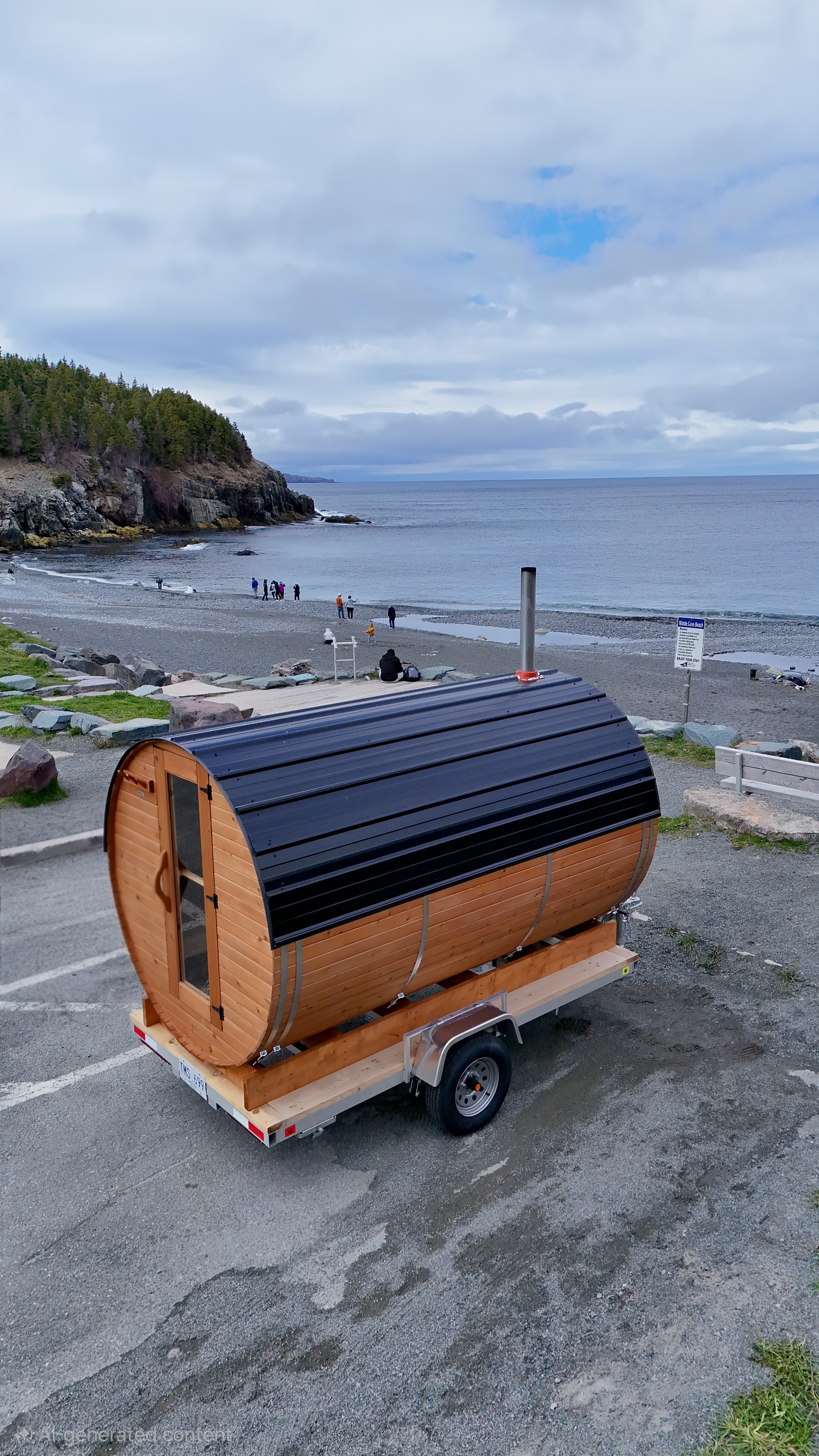 Barrel sauna trailer rental